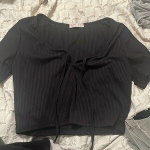 Black crop top